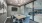 a conference room with a large glass door