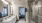 a bathroom with a glass shower