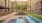 a pool in a courtyard