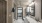 a bathroom with a marble countertop